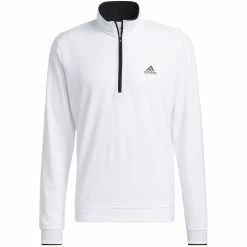 Adidas Lightweight 1/4 Zip Pullover - White