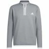 Adidas Microdot 1/4 Zip Pullover - White/Grey Three