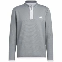 Adidas Microdot 1/4 Zip Pullover - White/Grey Three