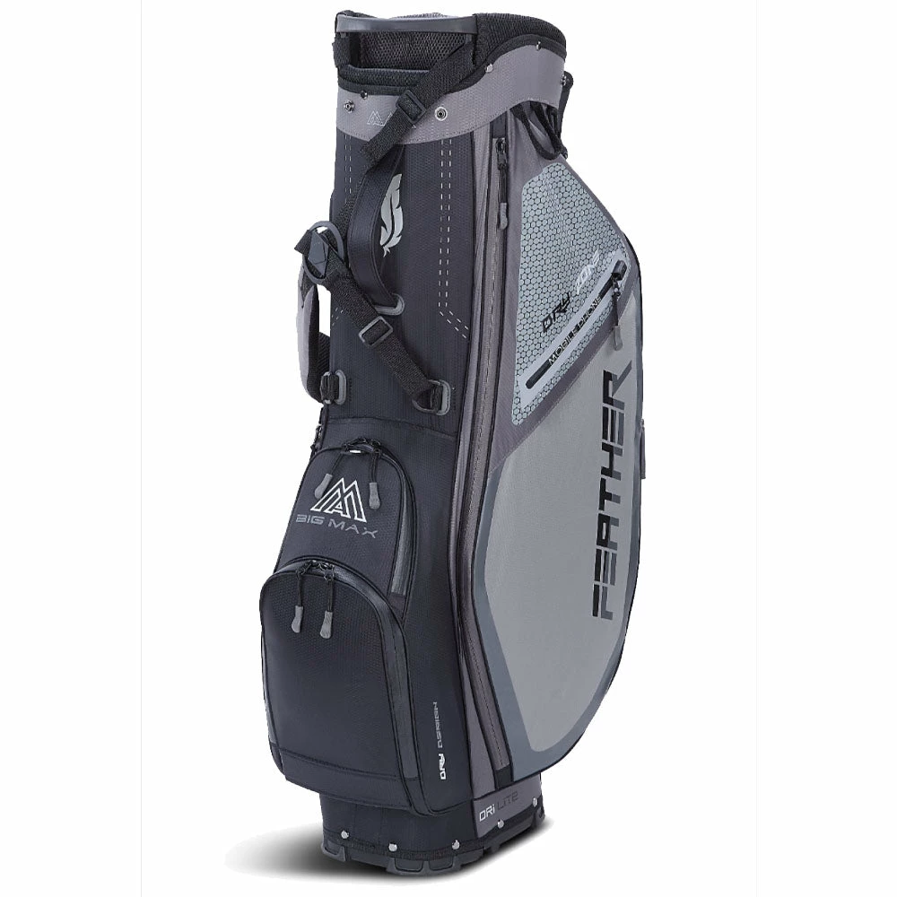 Big Max Dri-Lite Feather Stand Bag - Grey/Black - Image 2
