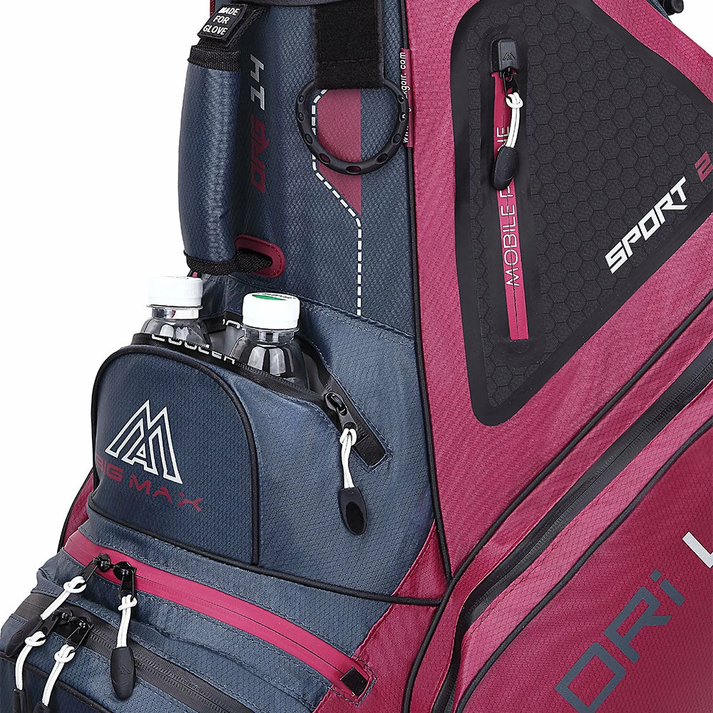 Big Max Dri Lite Sport 2 Cart Bag - Blueberry/Merlot - Image 9