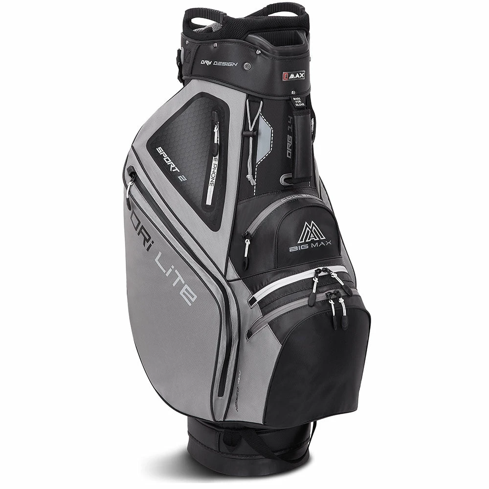 Big Max Dri Lite Sport 2 Cart Bag - Grey/Black - Image 2