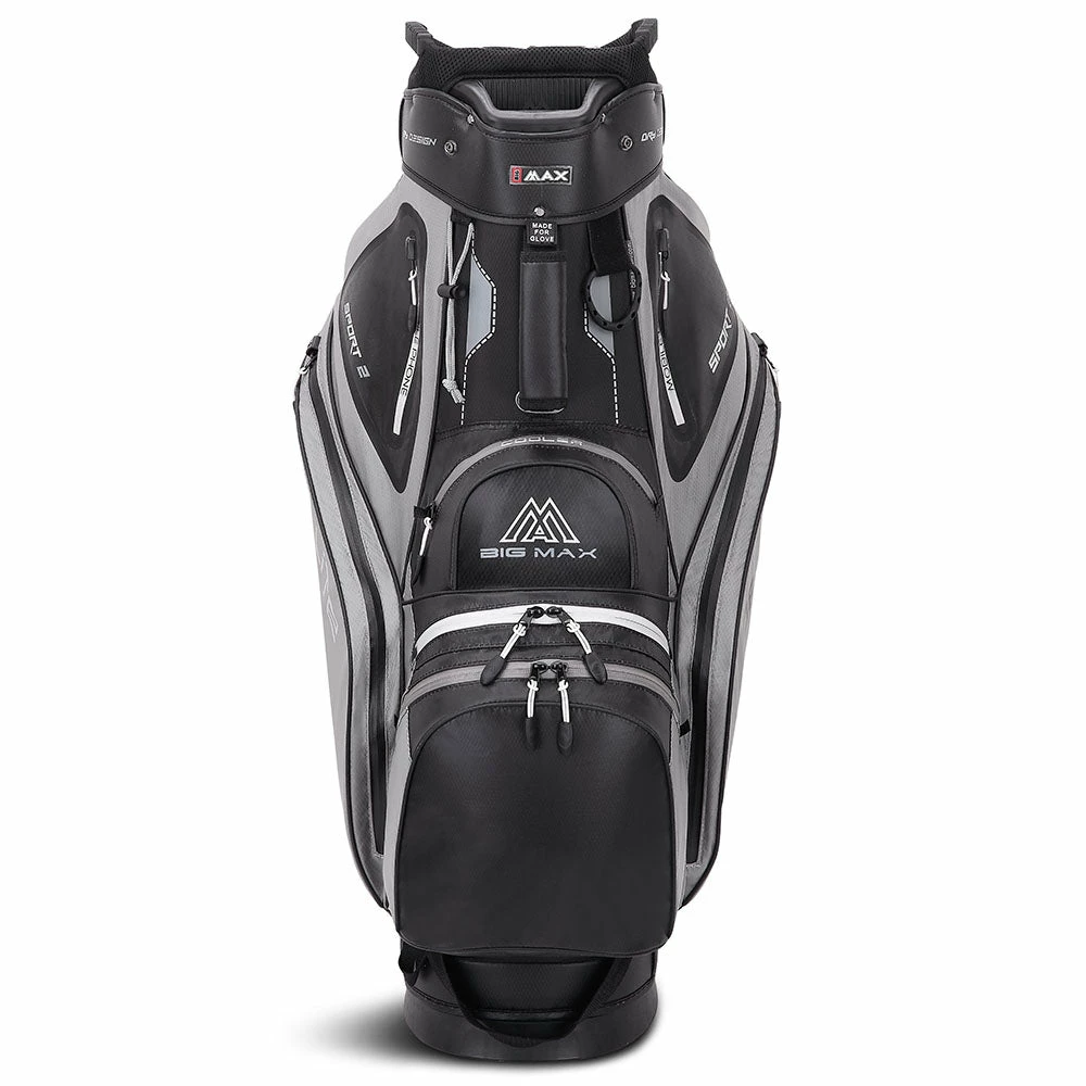 Big Max Dri Lite Sport 2 Cart Bag - Grey/Black - Image 8