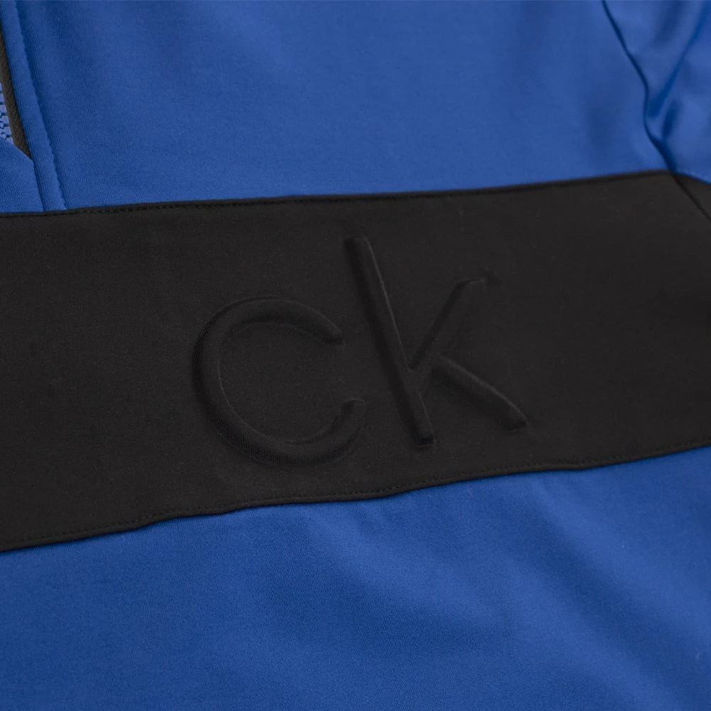 Calvin Klein Embossed Half Zip Insul-Lite Pullover - Blue/Black - Image 5