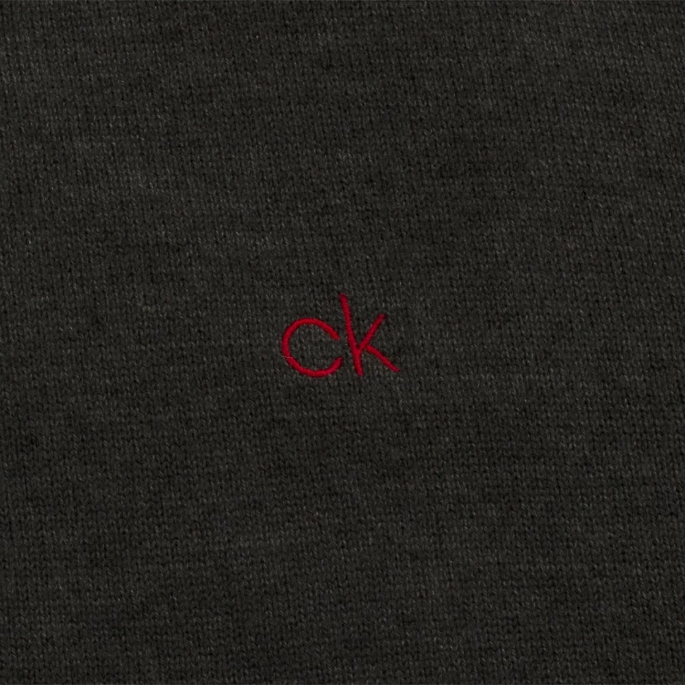 Calvin Klein Monaco Sweater - Charcoal Marl/Red - Image 4