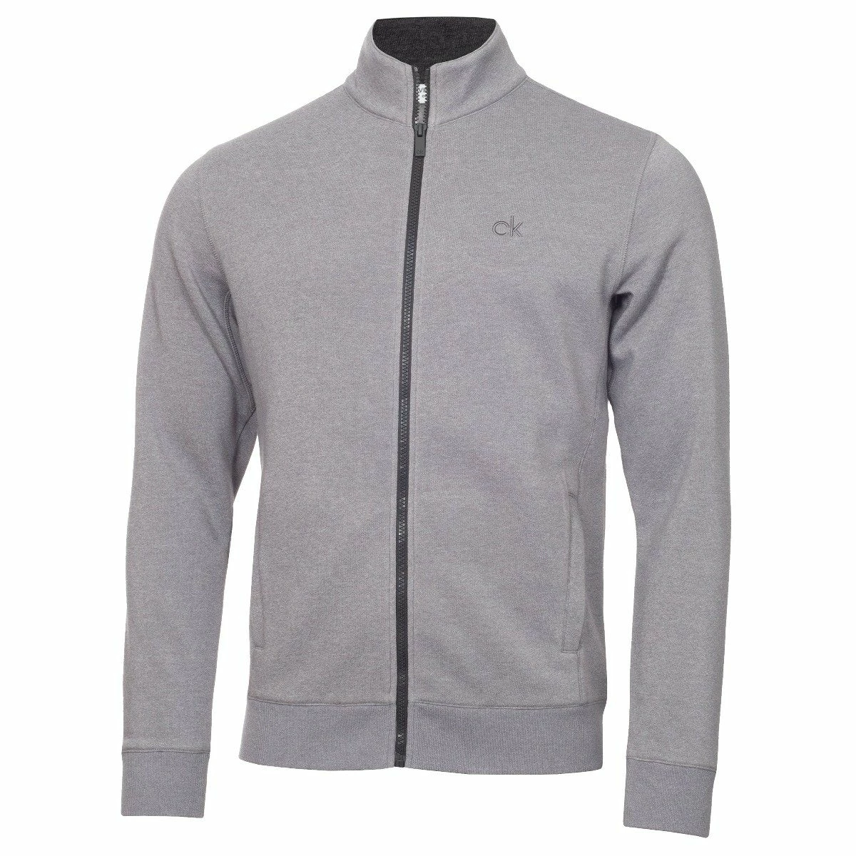 Calvin Klein Columbia Full Zip Sweater - Silver Marl