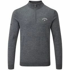 Callaway 1/4 Zip Blended Merino Pullover - Steel Heather