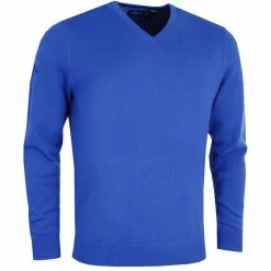 Callaway Merino Wool V-Neck Pullover - Surfing Blue