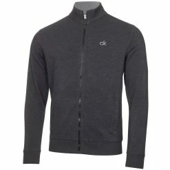 Calvin Klein Columbia Full Zip Sweater - Charcoal Marl