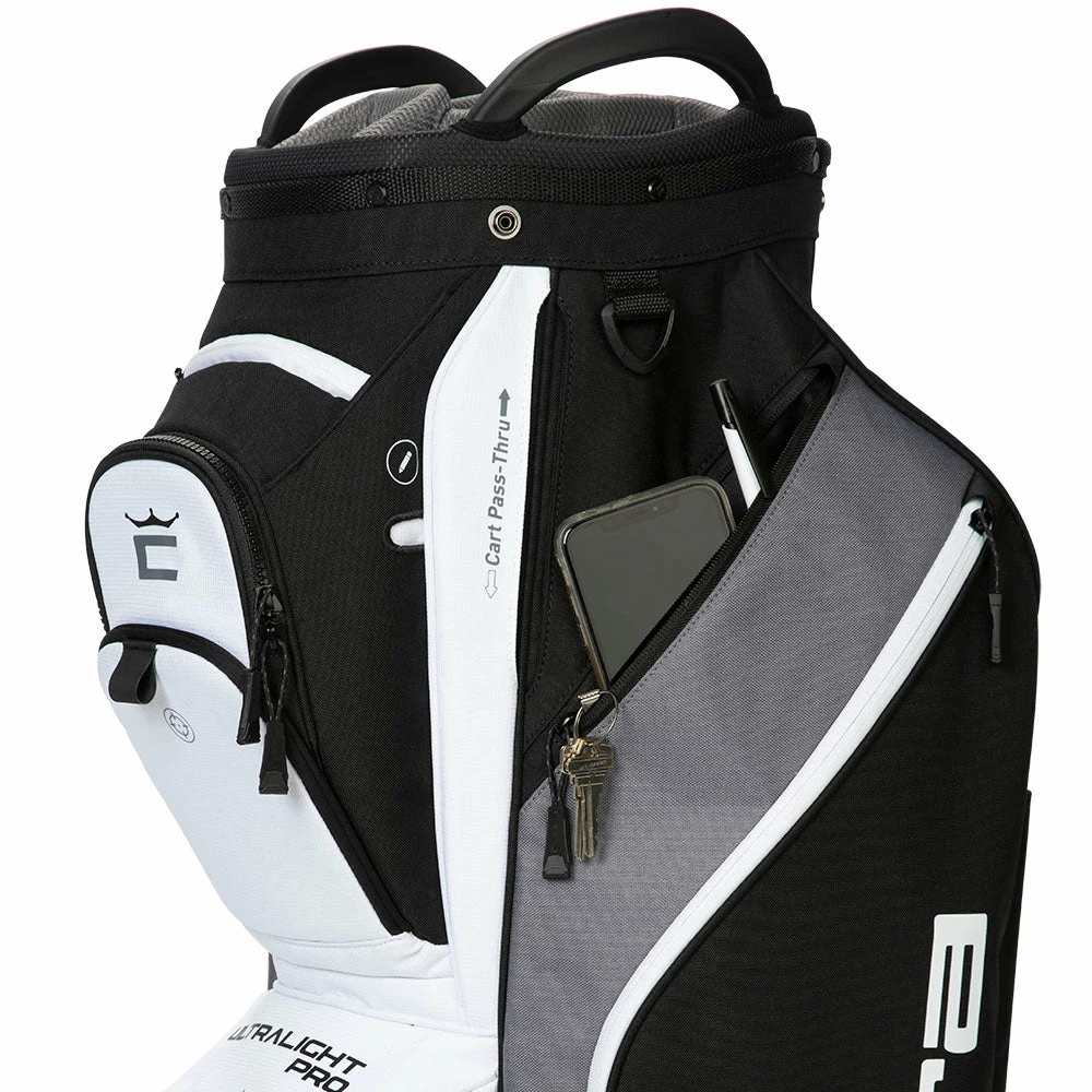 Cobra Ultralight Pro Cart Bag - Black/White - Image 4