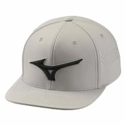 Mizuno Tour Flat Snapback Cap - Grey