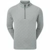 FootJoy Diamond Jacquard 1/4 Zip Pullover - Grey/Charcoal