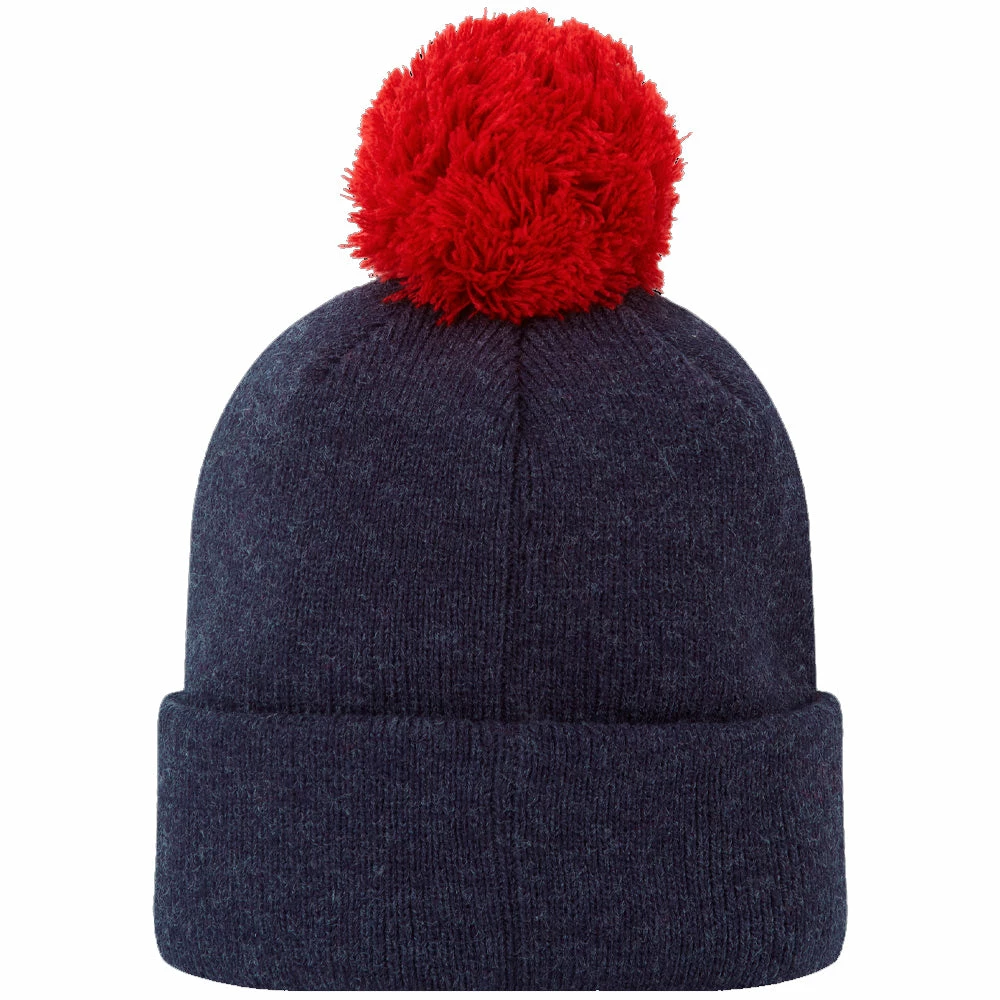 FootJoy FJ Solid Pom Pom Beanie Hat - Navy - Image 2