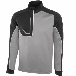 Galvin Green Daxton Insula 1/2 Zip Sweater - Sharkskin/Black