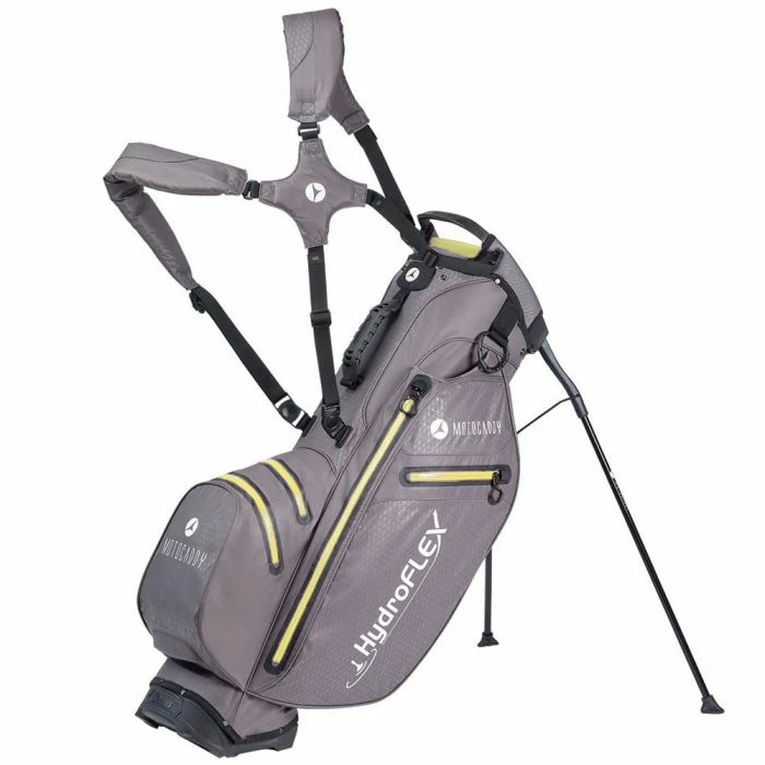 Motocaddy Hydroflex Waterproof Stand Bag - Charcoal/Lime