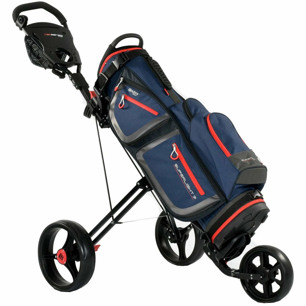 Masters Superlight 7 Cart Bag - Navy/Red - Image 3