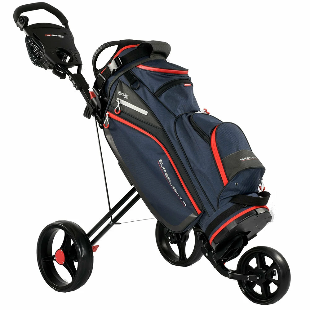 Masters Superlight 9 Cart Bag - Navy/Red - Image 2