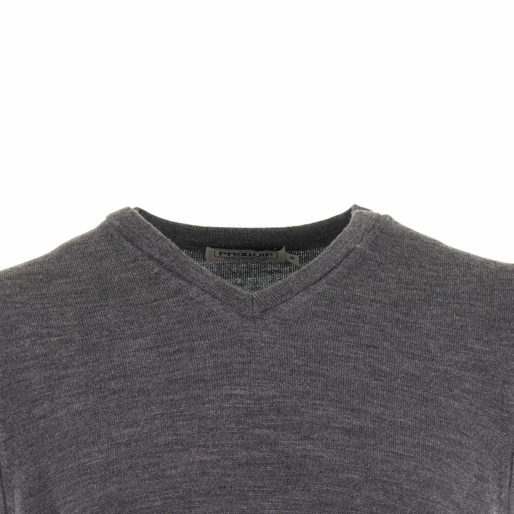 ProQuip Merino V-Neck Sleeveless Slipover - Grey - Image 3
