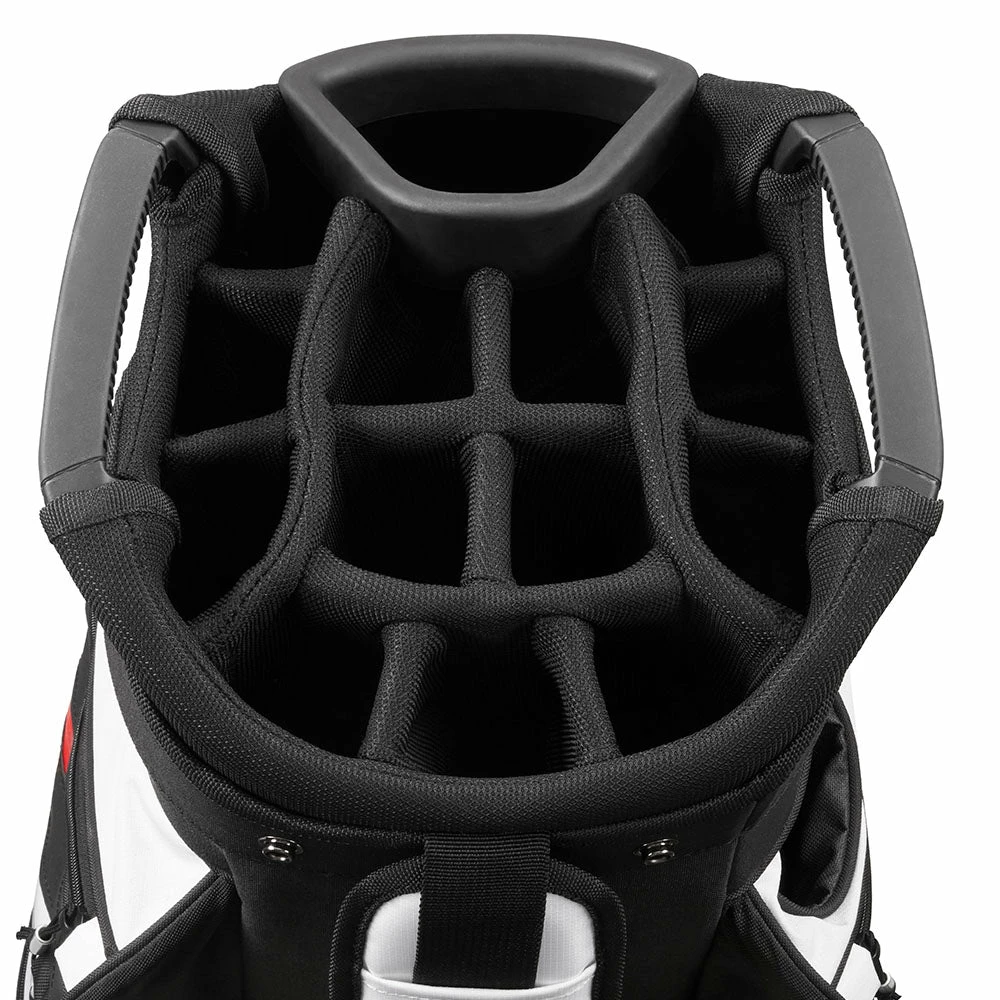 Mizuno BR-D4C Cart Bag - White/Black - Image 2