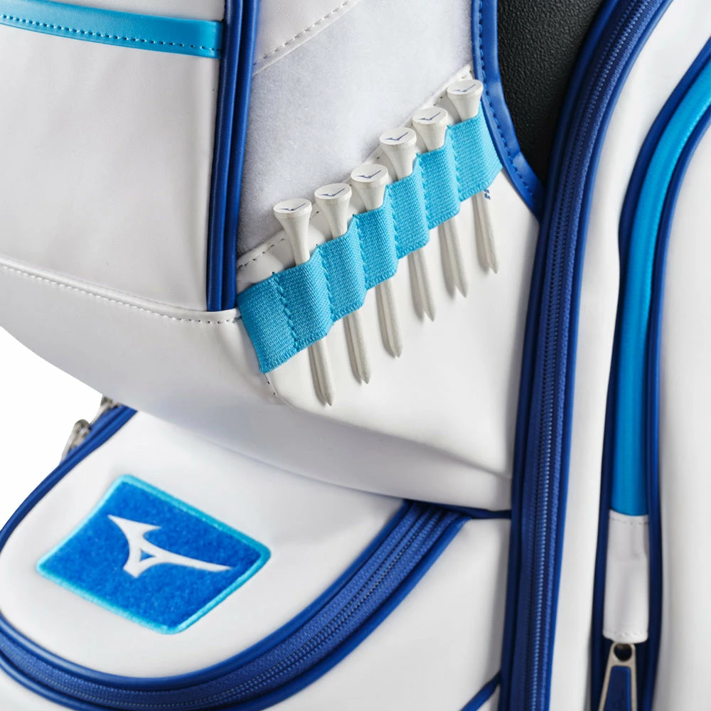 Mizuno Tour Cart Bag - White/Blue - Image 4