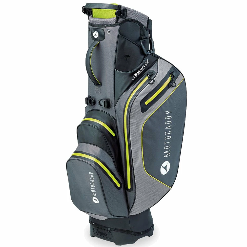 Motocaddy Hydroflex Waterproof Stand Bag - Charcoal/Lime - Image 3