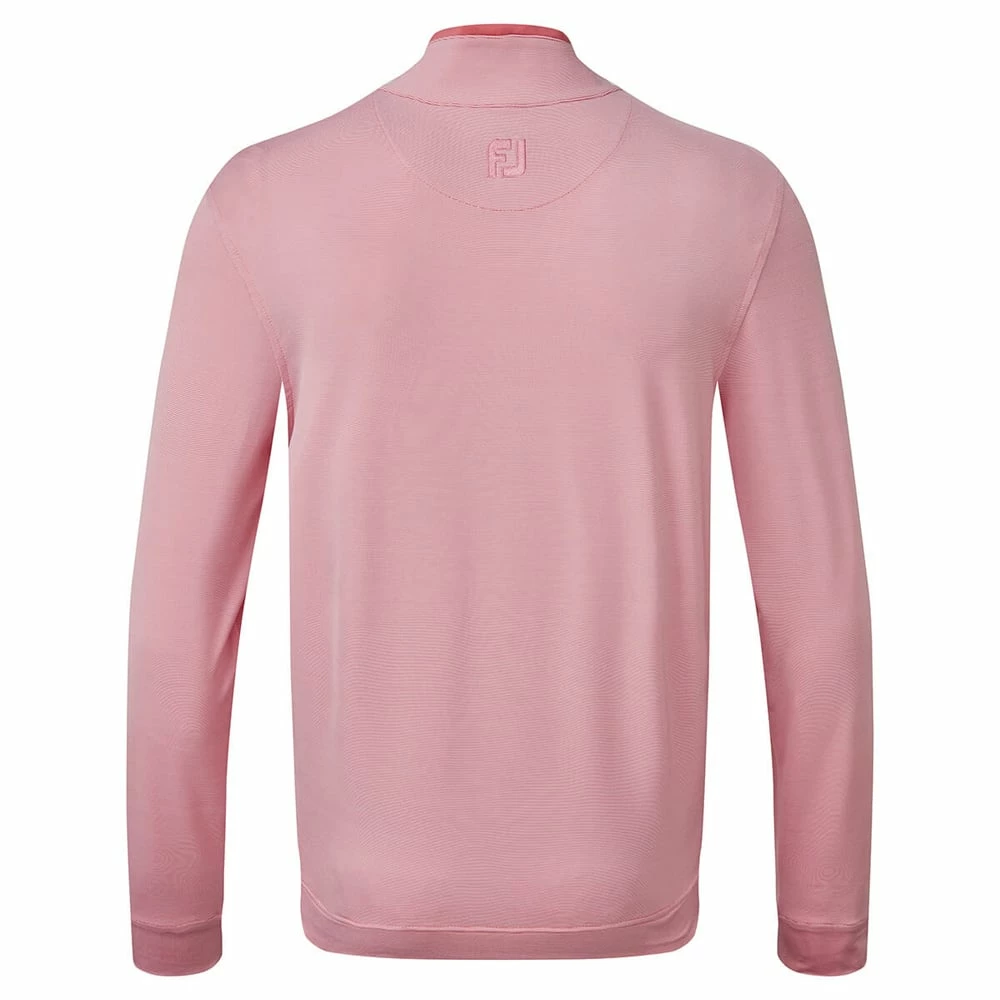 FootJoy Lightweight Microstripe Chill-Out Sweater - Cape Red/White - Image 2