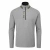 Oscar Jacobson Thomson Zip Neck Sweater - Dark Grey