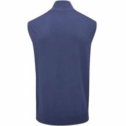 Oscar Jacobson Bob 1/2 Zip Sleeveless Pullover - Navy