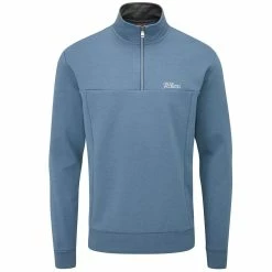 Oscar Jacobson Hawkes Tour Pullover - Blue Charcoal