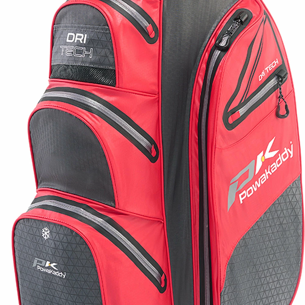 PowaKaddy Dri-Tech Cart Bag - Red/Cool Grey - Image 5