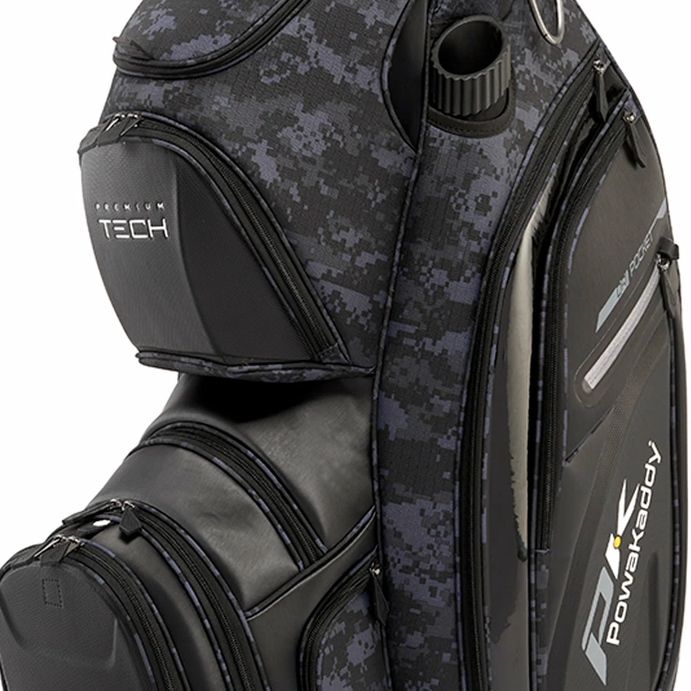 PowaKaddy Premium-Tech Cart Bag - Black Camo/Cool Grey - Image 5