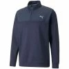 Puma Cloudspun Colour Block 1/4 Zip Pullover - Navy Blazer/Navy Blazer Heather