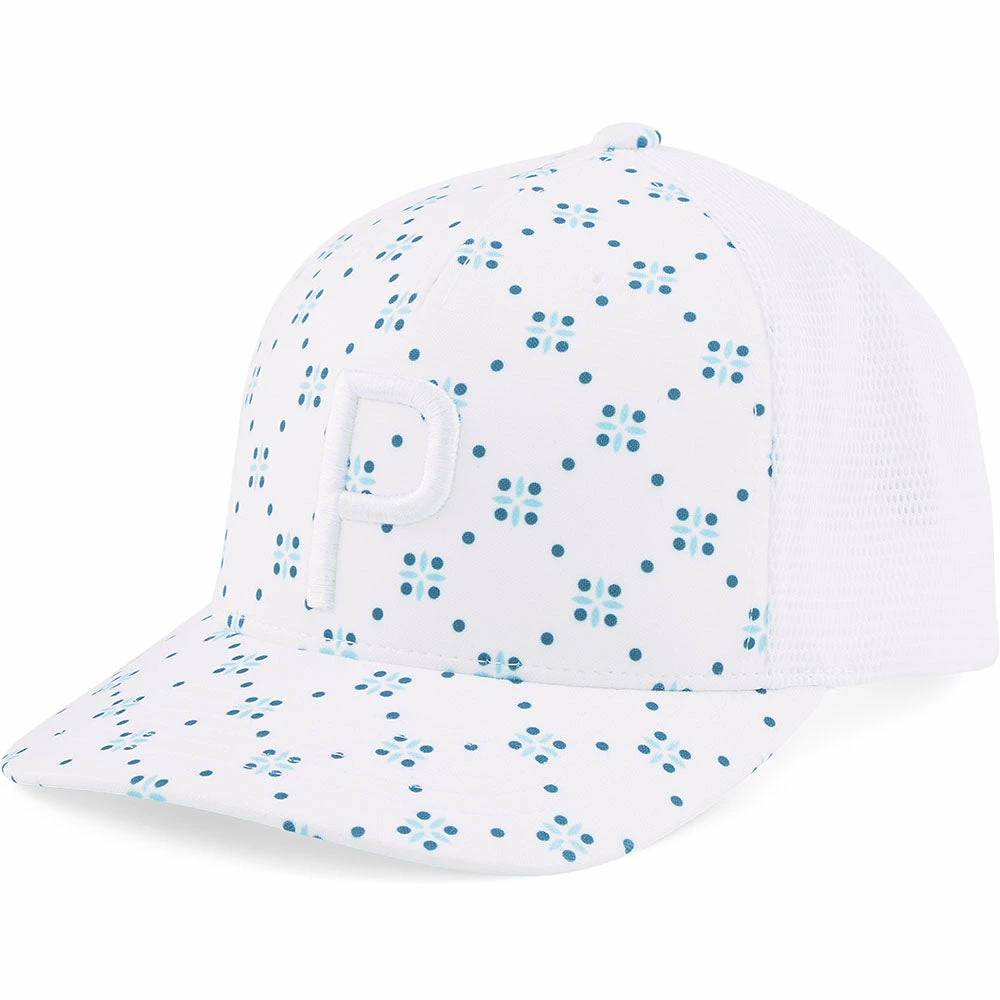 Puma Rochester P Cap - Bright White/Tropical Aqua - Image 3