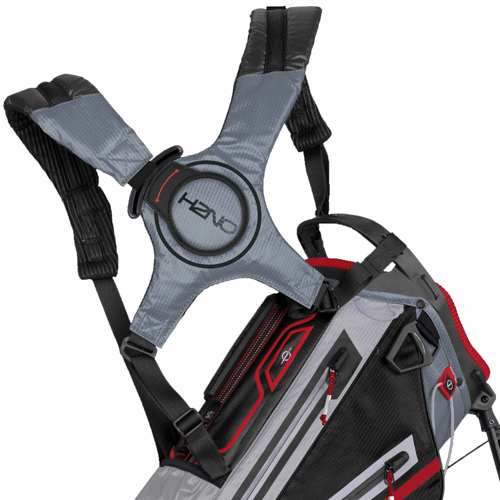 Sun Mountain H2NO Lite Waterproof Stand Bag - Nickel/Cadet/Black/Red - Image 2