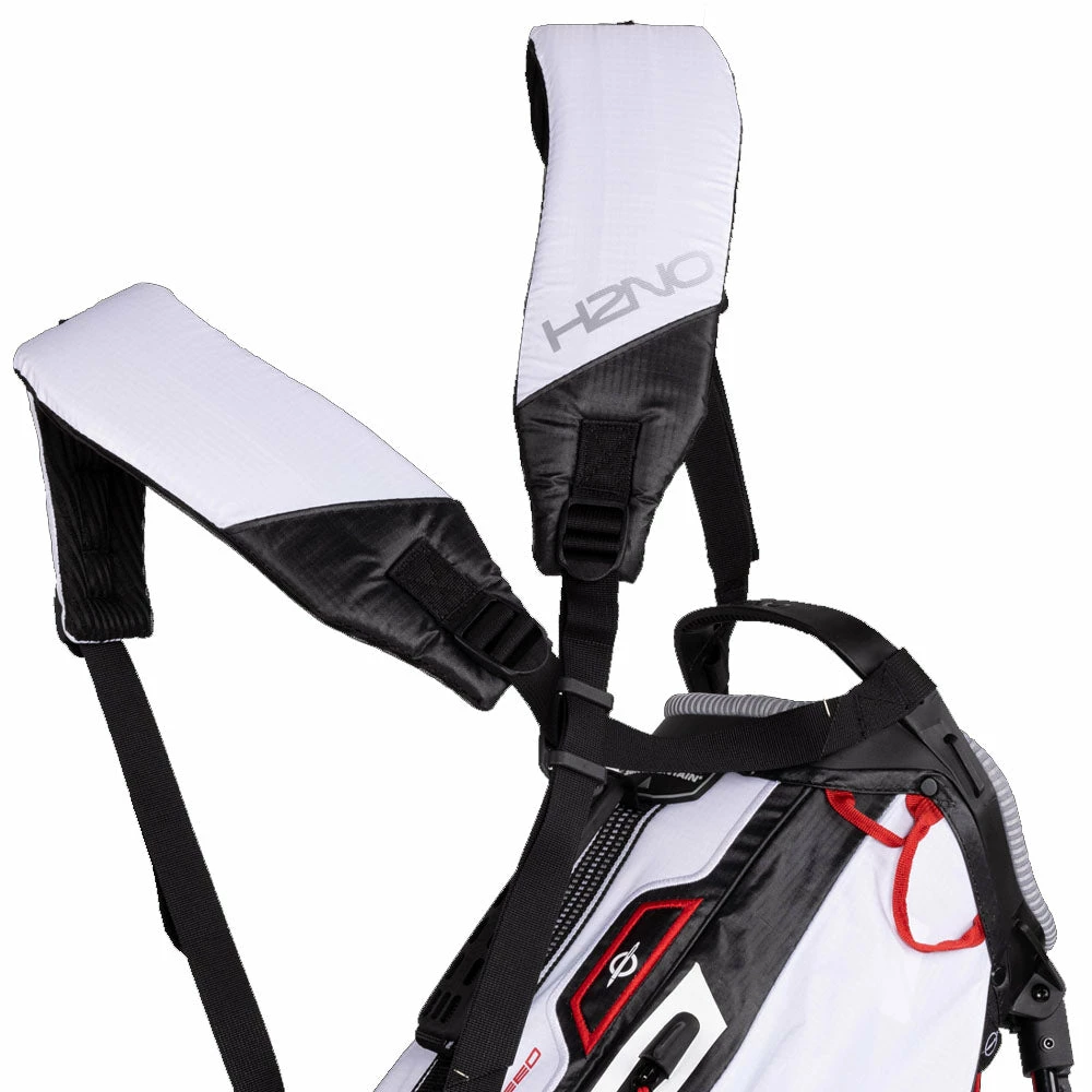 Sun Mountain H2NO LiteSpeed Waterproof Stand Bag - Black/White/Red - Image 2