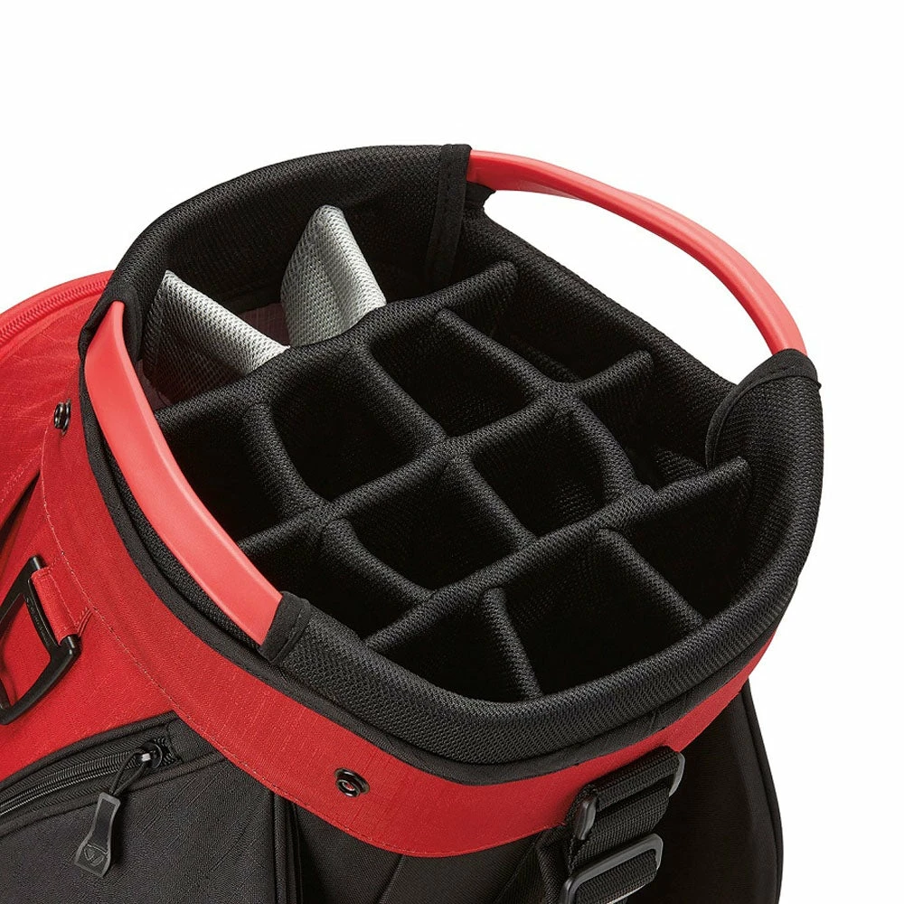 TaylorMade Cart Lite Cart Bag - Red/Black - Image 2