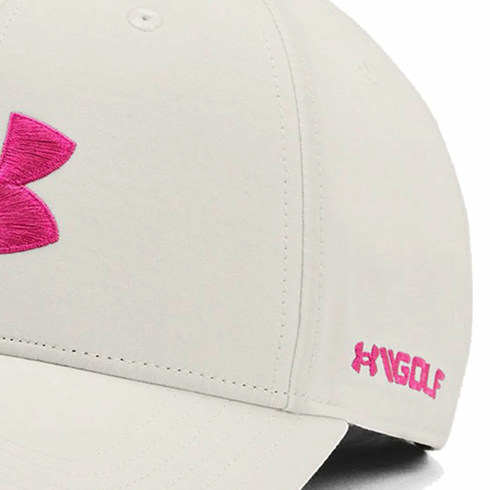 Under Armour Golf96 Cap - Grey Mist/Rebel Pink - Image 5