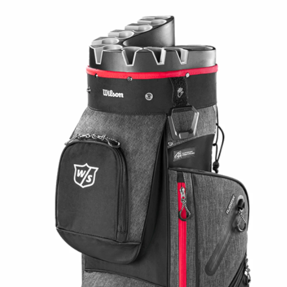 Wilson I-Lock 3 Cart Bag - Black/Red - Image 2