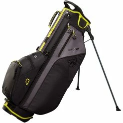 Wilson Staff Feather Stand Bag - Black/Silver/Citron