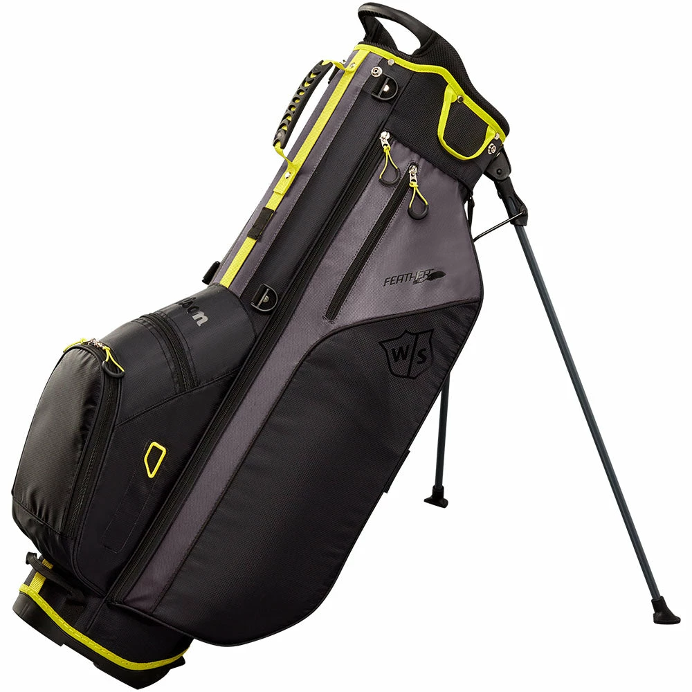 Wilson Staff Feather Stand Bag - Black/Silver/Citron