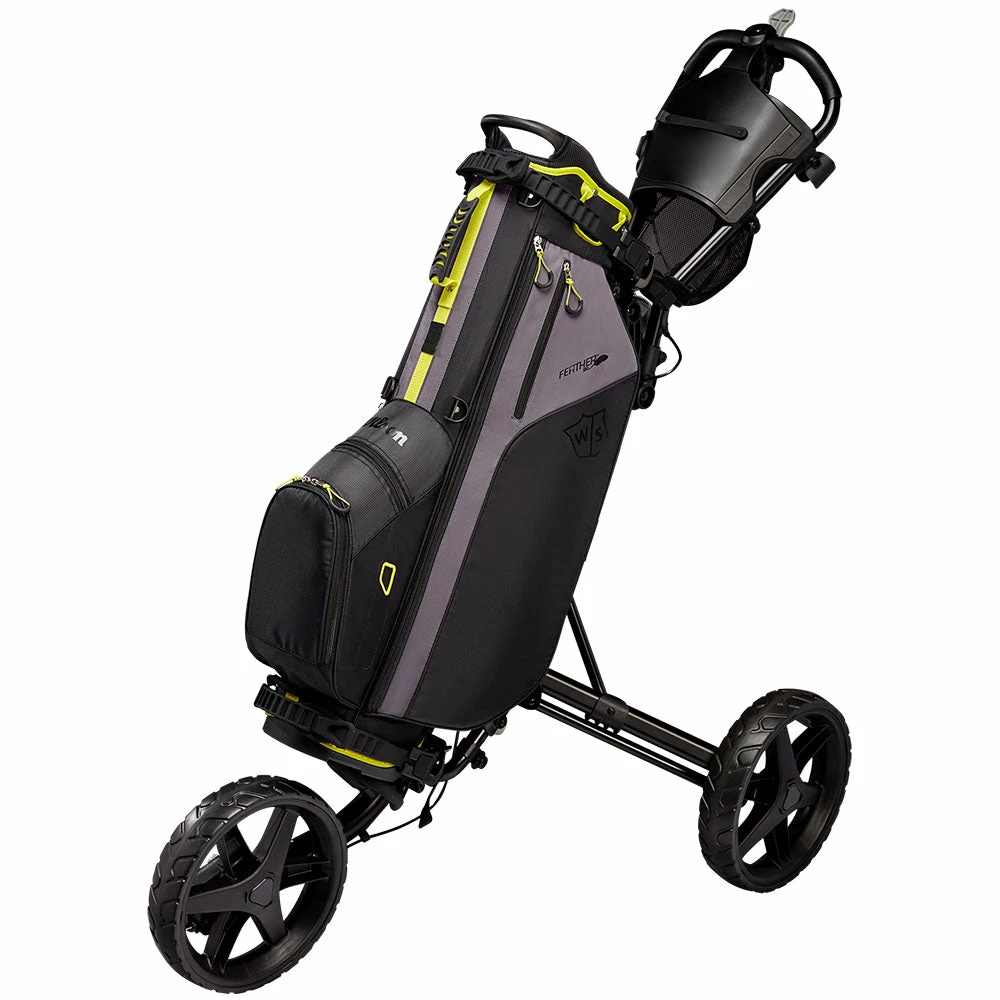 Wilson Staff Feather Stand Bag - Black/Silver/Citron - Image 4